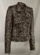Dark Brown Python Leather Jacket # 280