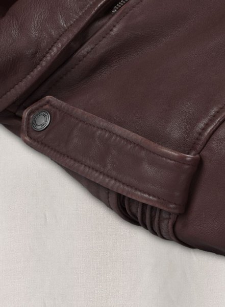 (image for) Falcon Burgundy Rider Leather Jacket