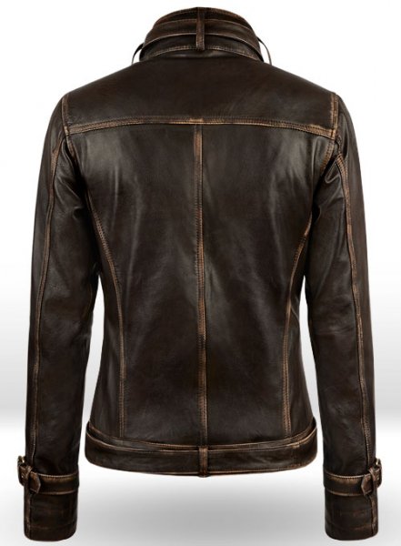 Rubbed Brown Captain America Scarlett Johansson Leather Jacket ...