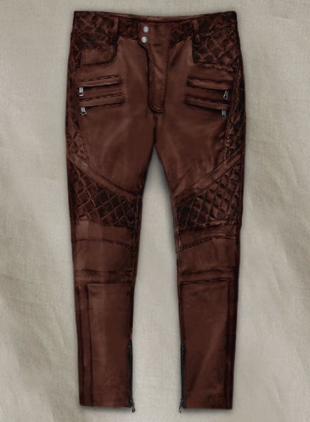 (image for) Outlaw Burnt Maroon Leather Pants