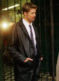 (image for) Brad Pitt Se7en Leather Trench Coat