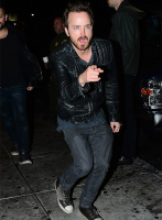 (image for) Aaron Paul Arcade Fire Concert Leather Jacket