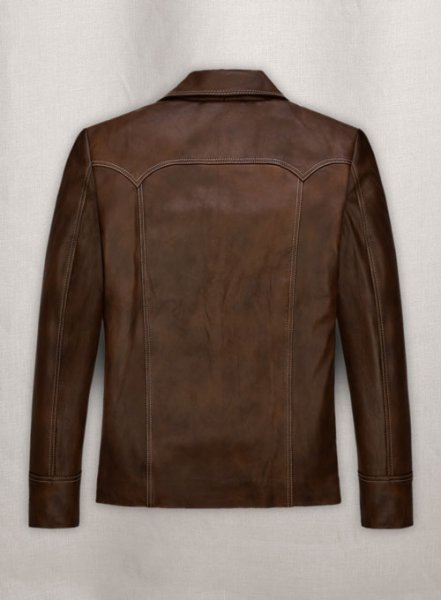 (image for) Spanish Brown Brad Pitt Fight Club Leather Jacket