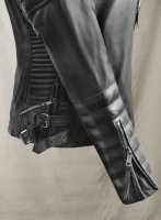 (image for) Charlotte Burnt Charcoal Leather Jacket
