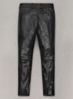 (image for) Snake Emboss Black Leather Pants
