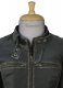 Rubbed Charcoal Leather Jacket # 217