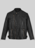 (image for) Soft Rich Black Washed & Wax Leather Jacket #613