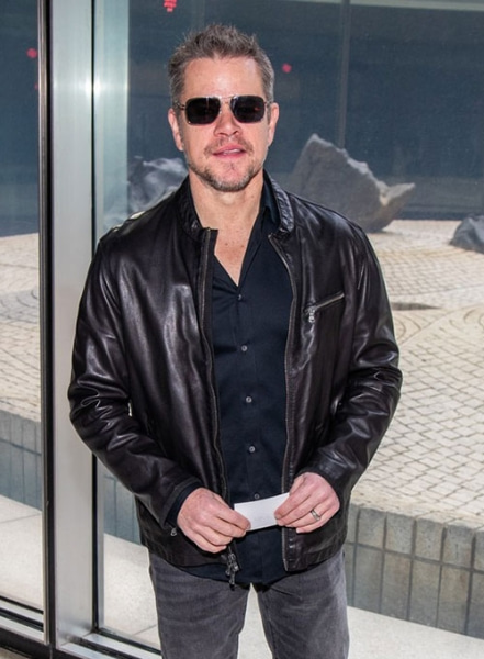 (image for) Matt Damon Leather Jacket