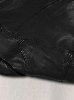(image for) Soft Rich Black Washed & Wax Jackie Chan Leather Jacket