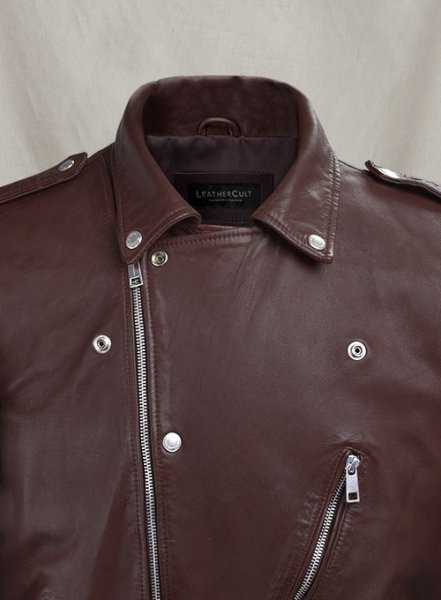 (image for) Beast Burgundy Biker Leather Jacket