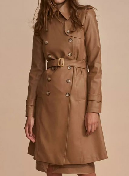 Halcon Leather Trench Coat