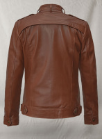 (image for) Tan Brown Leather Jacket # 602