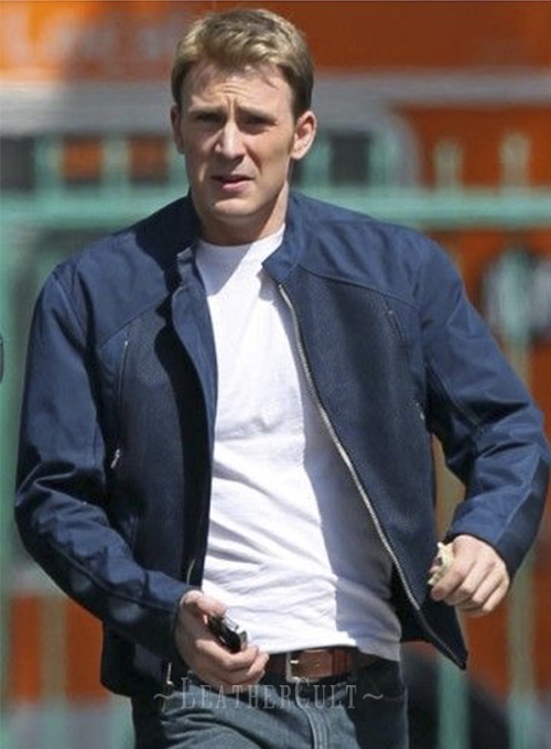 Chris Evans Captain America: The Winter Soldier Leather Jacket - Click Image to Close