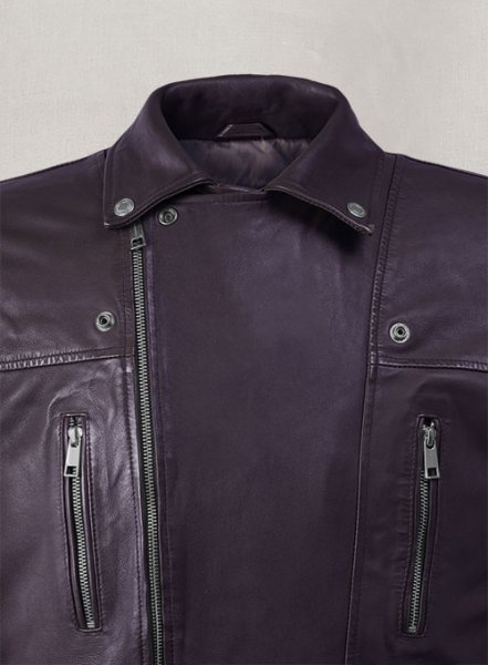 (image for) Dauntless Purple Biker Leather Jacket