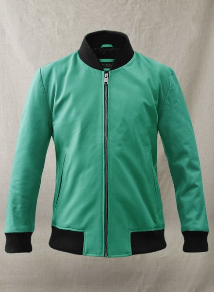 Soft Castle Green Richard Madden Leather Jacket #1