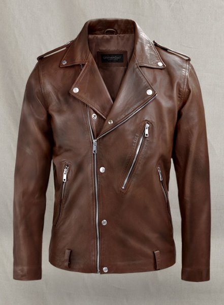 Beast Spanish Brown Biker Leather Jacket
