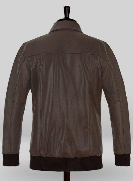 (image for) Brown Steve Carell Welcome to Marwen Bomber Leather Jacket