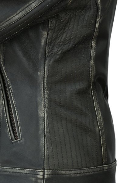 (image for) Rubbed Charcoal Leather Jacket # 217