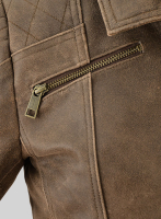 (image for) Vintage Gravel Brown Leather Jacket # 263