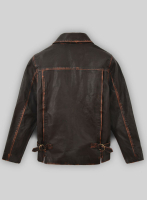 (image for) Rubbed Dark Brown Washed Indiana Jones Leather Jacket