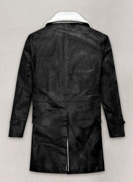 (image for) Thick Goat Black Washed & Wax Tom Hardy Leather Coat
