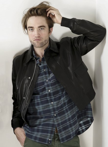 (image for) Robert Pattinson Leather Jacket #1
