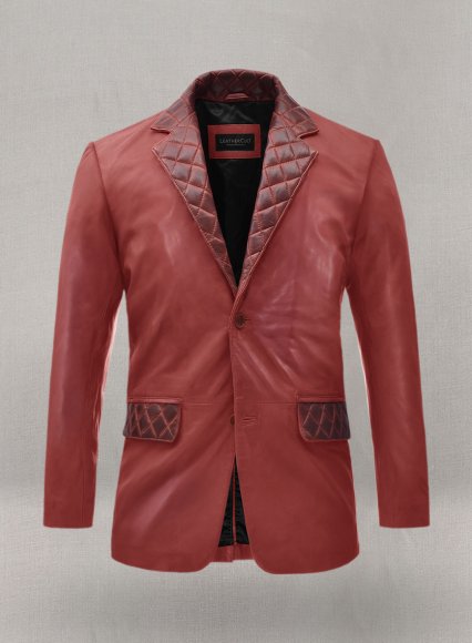 (image for) Harper Burnt Red Leather Blazer