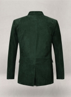 (image for) Timber Green Suede Double Breasted Blazer