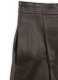 Brown Flounced Leather Skirt - # 141