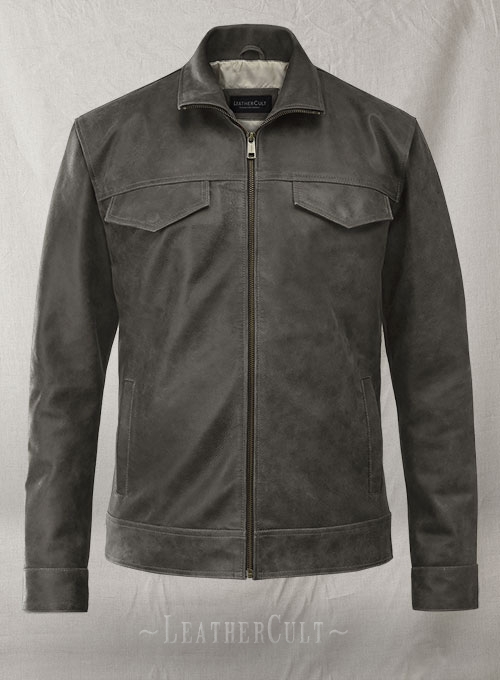 Vintage Dirty Gray Daniel Radcliffe Harry Potter Leather Jacket - Click Image to Close