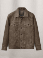 (image for) Vintage Gravel Brown Ryan Reynolds Leather Jacket #3