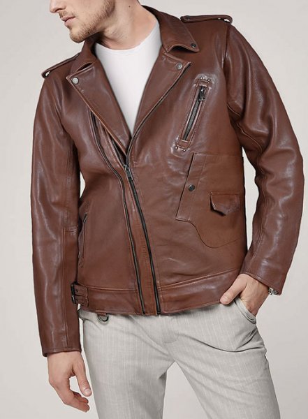 (image for) Falcon Tan Rider Leather Jacket