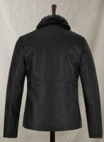 (image for) Black Fur Collar Leather Jacket