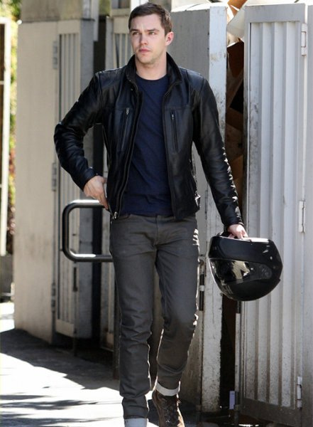 (image for) Nicholas Hoult Leather Jacket