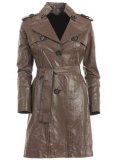 Leather Long Coat #203