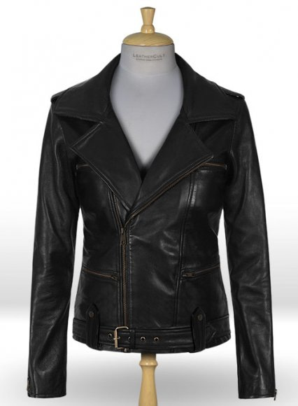 Thick Black Brie Larson Captain Marvel Leather Jacket