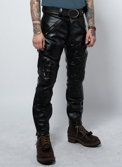 Mens Black Leather Trousers Custom Made to Order Plus sizes welcome
