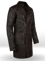 (image for) Rubbed Brown Will Smith I Robot Leather Trench Coat
