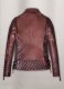 Charlotte Burnt Maroon Leather Jacket