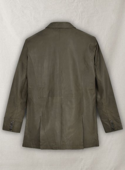 Rover Green Leather Blazer - # 716 - 46 Long