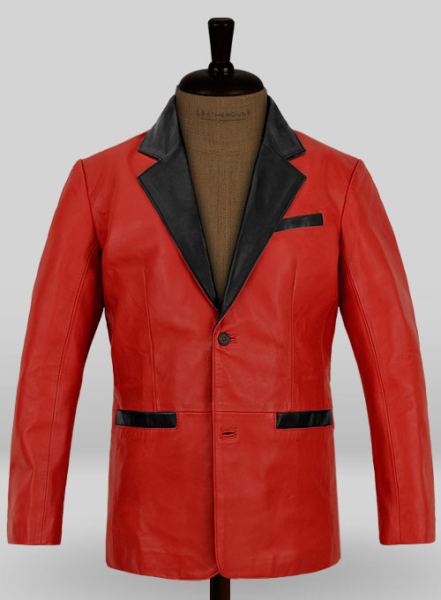 (image for) Red Hampton Leather Blazer