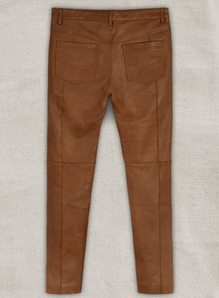 Log Cabin Brown Wax Noach Leather Pants