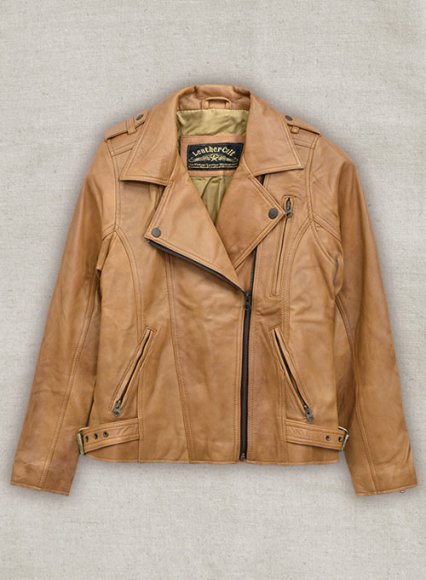 Soft King Brown Wax Leather Jacket # 267 - 36 Female