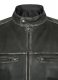 Zen Rubbed Charcoal Leather Jacket