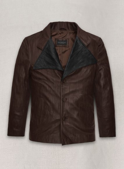 Wrinkled Brown Jim Morrison Leather Jacket