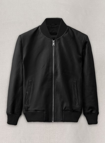 Leather Bomber Jacket - Genuine Bomber Jackets for Men, Vintage, Black ...