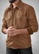 Light Weight Unlined Tan Leather Shirt