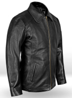 (image for) Thick Black Joseph Levitt Inception Leather Jacket