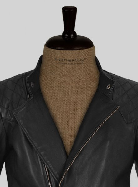 Soft Rich Black Washed & Wax Leather Jacket #613