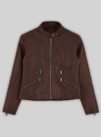 (image for) Rover Brown Danika Yarosh Jack Reacher Leather Jacket